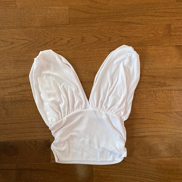 NWT popular 21 dollskill satin greek goddess low cut cropped top - Picture 4 of 7